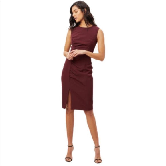 NWT Milly Hera Riches Sheath Dress wine - Picture 1 of 4
